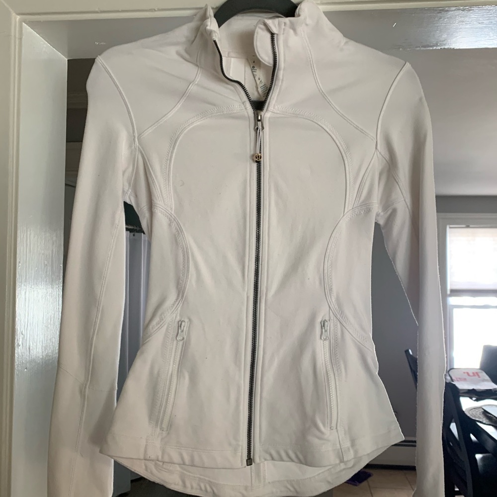 Lululemon white define zip-up.